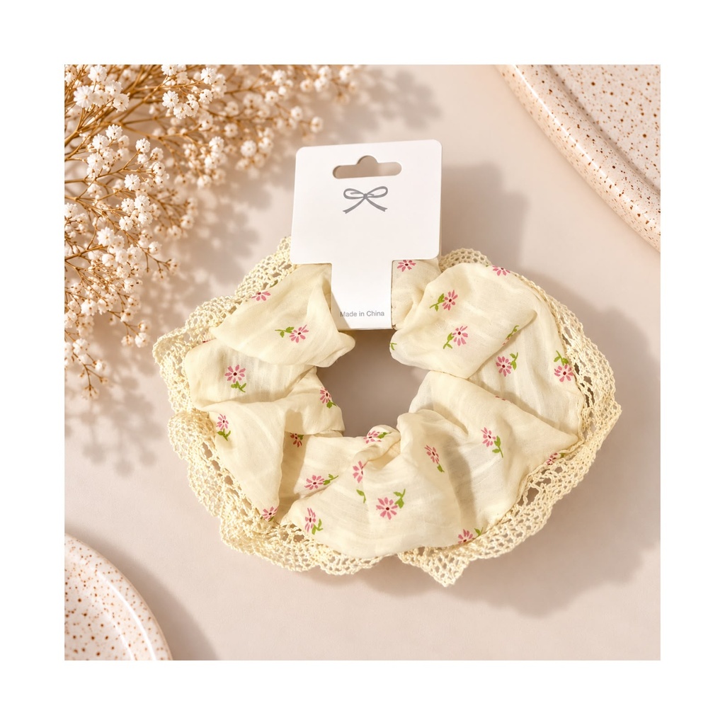 Blush Blossom Scrunchie