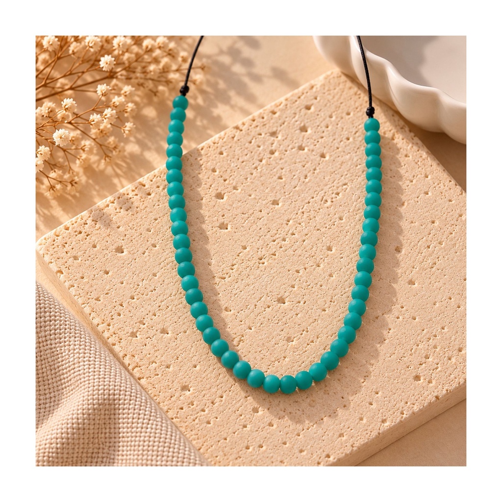 Bead Necklace Green Mermaid