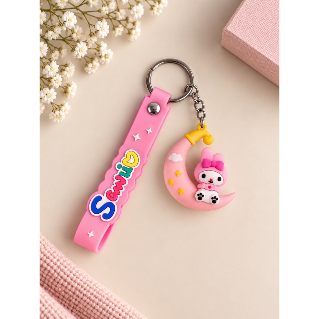 Moonlit Bunny Keychain