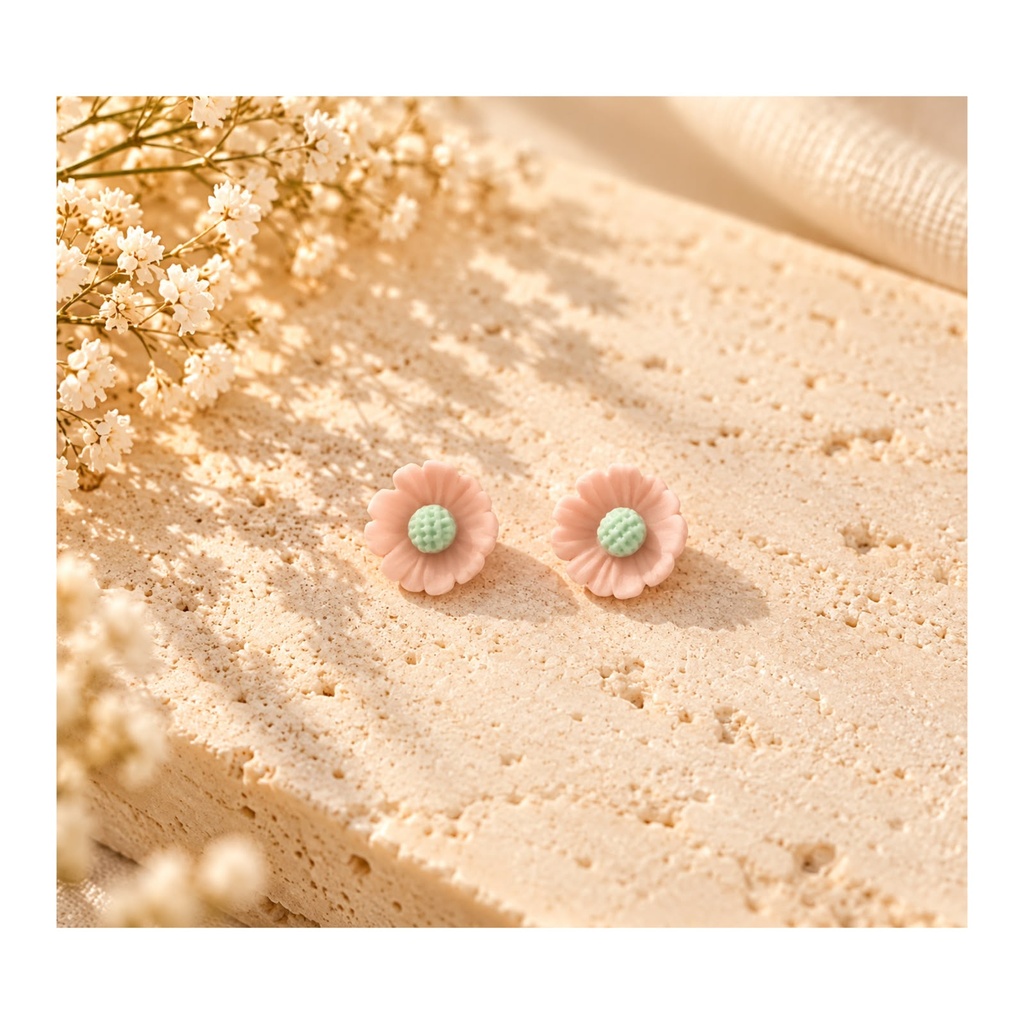 Peachy Daisy Earrings