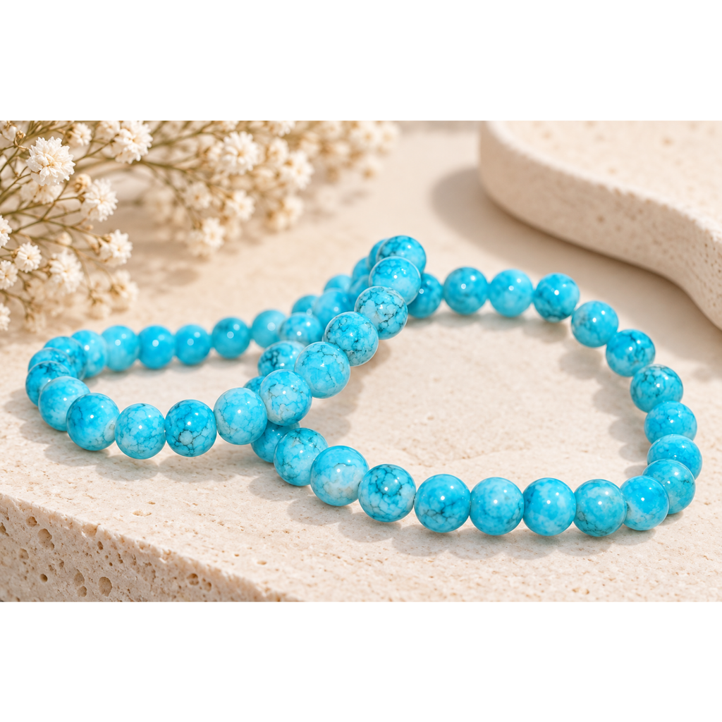Bead Bracelets - Aqua