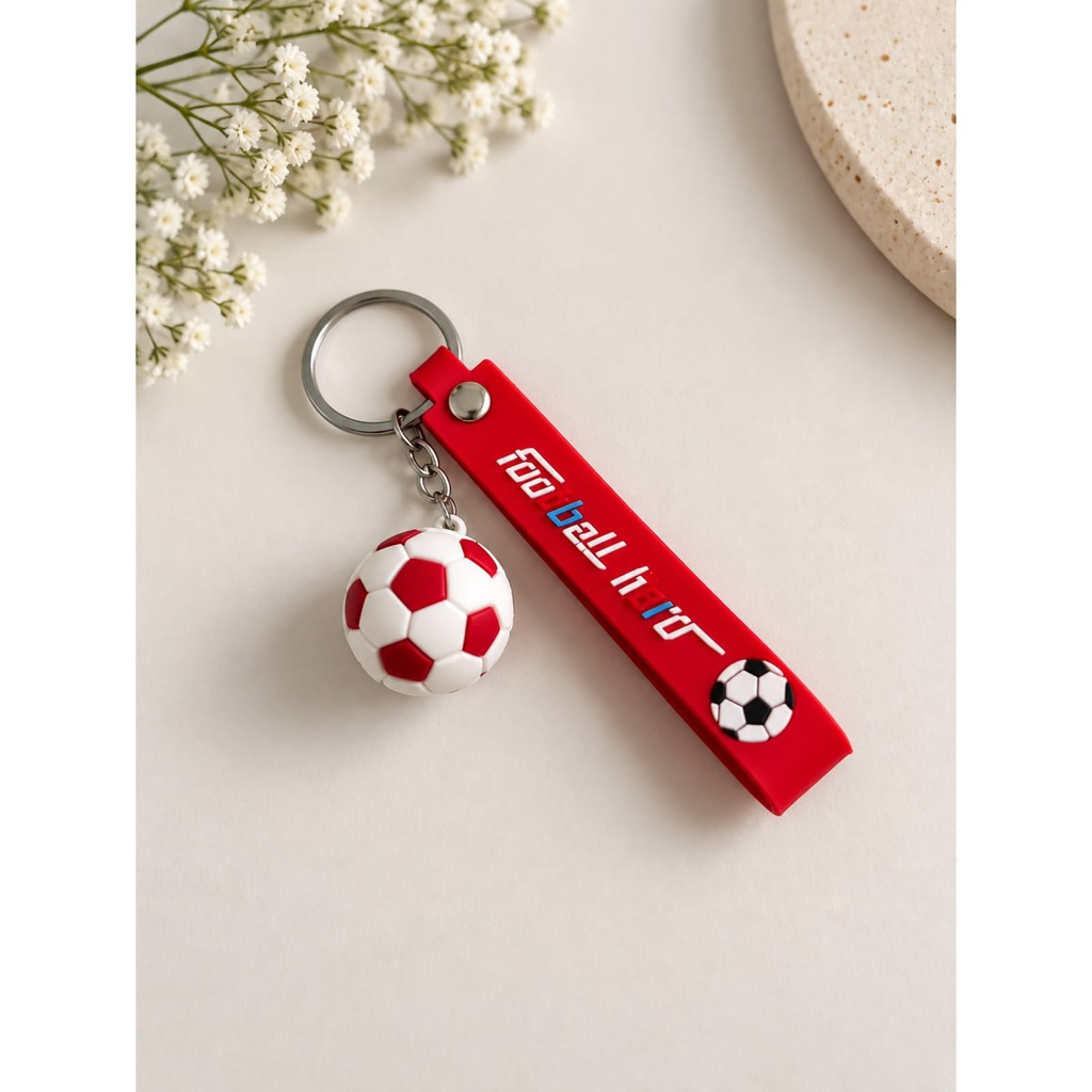 Football Keychain - Red