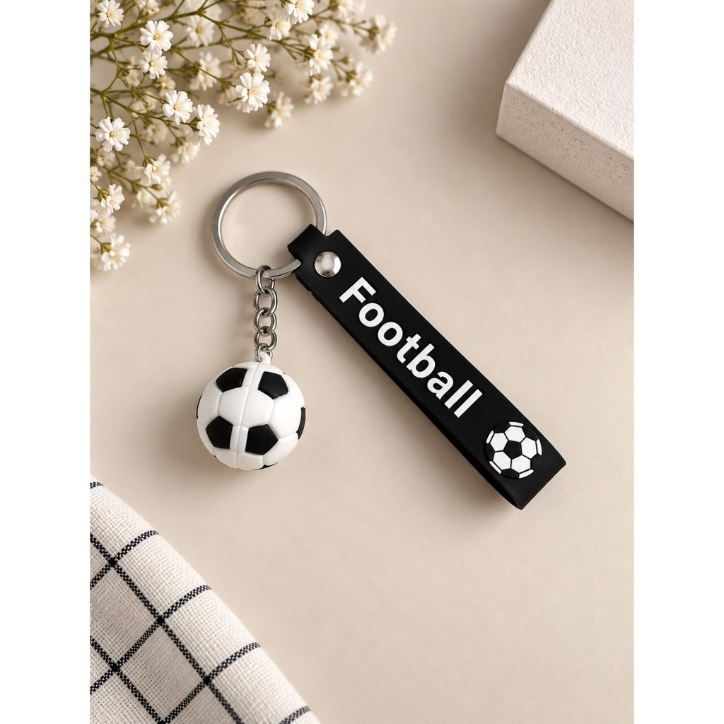 Football Keychain - Black