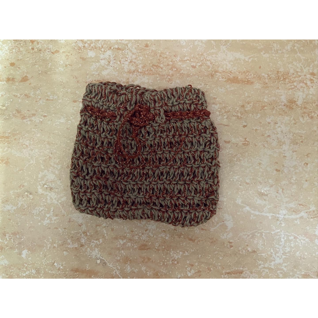 Crochet Bucket - Brown X Olive